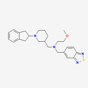 molecular formula C25H32N4OS B6123107 (2,1,3-benzothiadiazol-5-ylmethyl){[1-(2,3-dihydro-1H-inden-2-yl)-3-piperidinyl]methyl}(2-methoxyethyl)amine 