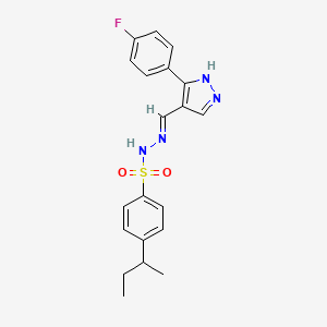 molecular formula C20H21FN4O2S B6123129 4-sec-butyl-N'-{[3-(4-fluorophenyl)-1H-pyrazol-4-yl]methylene}benzenesulfonohydrazide 