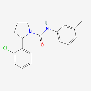 molecular formula C18H19ClN2O B6123151 2-(2-chlorophenyl)-N-(3-methylphenyl)-1-pyrrolidinecarboxamide 