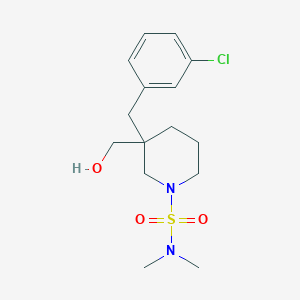 3-(3-chlorobenzyl)-3-(hydroxymethyl)-N,N-dimethyl-1-piperidinesulfonamide