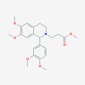 molecular formula C23H29NO6 B6123203 methyl 3-[1-(3,4-dimethoxyphenyl)-6,7-dimethoxy-3,4-dihydro-2(1H)-isoquinolinyl]propanoate 
