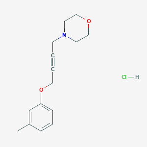 molecular formula C15H20ClNO2 B6123223 4-[4-(3-methylphenoxy)but-2-yn-1-yl]morpholine hydrochloride 