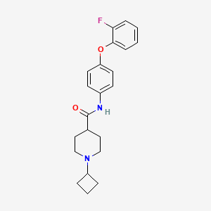 molecular formula C22H25FN2O2 B6123235 1-cyclobutyl-N-[4-(2-fluorophenoxy)phenyl]-4-piperidinecarboxamide 