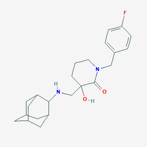 3-[(2-adamantylamino)methyl]-1-(4-fluorobenzyl)-3-hydroxy-2-piperidinone