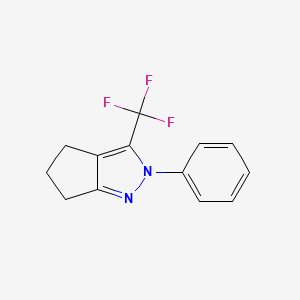molecular formula C13H11F3N2 B6123262 2-phenyl-3-(trifluoromethyl)-2,4,5,6-tetrahydrocyclopenta[c]pyrazole 