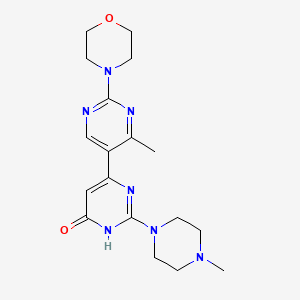 molecular formula C18H25N7O2 B6123272 4'-methyl-2-(4-methyl-1-piperazinyl)-2'-(4-morpholinyl)-4,5'-bipyrimidin-6(1H)-one 