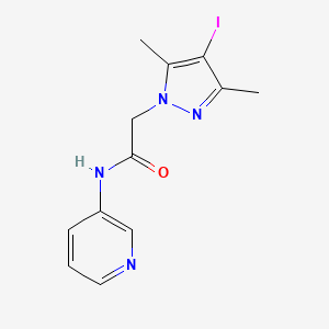 molecular formula C12H13IN4O B6123305 2-(4-iodo-3,5-dimethyl-1H-pyrazol-1-yl)-N-pyridin-3-ylacetamide 