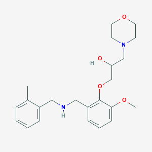 molecular formula C23H32N2O4 B6123314 1-(2-methoxy-6-{[(2-methylbenzyl)amino]methyl}phenoxy)-3-(4-morpholinyl)-2-propanol 