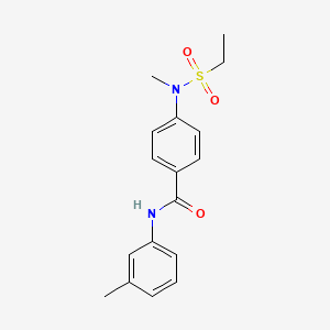 molecular formula C17H20N2O3S B6123359 4-[(ethylsulfonyl)(methyl)amino]-N-(3-methylphenyl)benzamide 