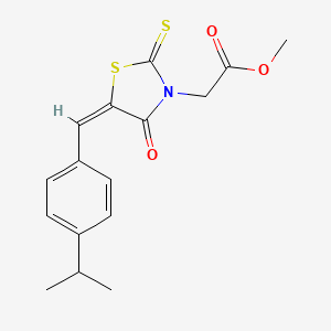 molecular formula C16H17NO3S2 B6123395 methyl [5-(4-isopropylbenzylidene)-4-oxo-2-thioxo-1,3-thiazolidin-3-yl]acetate 
