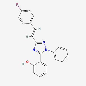 molecular formula C22H16FN3O B6123400 2-{3-[2-(4-fluorophenyl)vinyl]-1-phenyl-1H-1,2,4-triazol-5-yl}phenol 