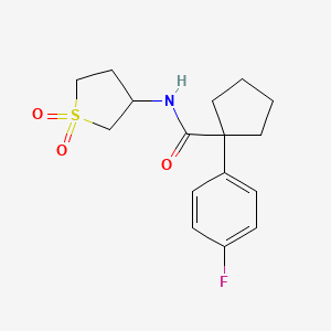 molecular formula C16H20FNO3S B6123433 N-(1,1-dioxidotetrahydro-3-thienyl)-1-(4-fluorophenyl)cyclopentanecarboxamide 