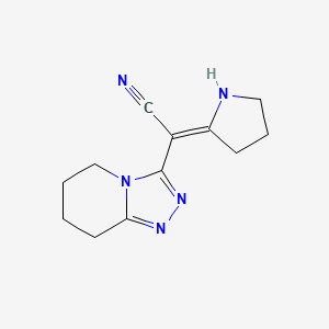 molecular formula C12H15N5 B6123446 pyrrolidin-2-ylidene(5,6,7,8-tetrahydro[1,2,4]triazolo[4,3-a]pyridin-3-yl)acetonitrile 