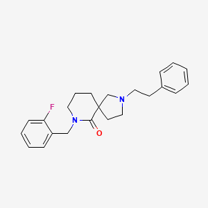 molecular formula C23H27FN2O B6123447 7-(2-fluorobenzyl)-2-(2-phenylethyl)-2,7-diazaspiro[4.5]decan-6-one 
