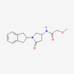 molecular formula C16H20N2O3 B6123463 N-[1-(2,3-dihydro-1H-inden-2-yl)-5-oxo-3-pyrrolidinyl]-2-methoxyacetamide 