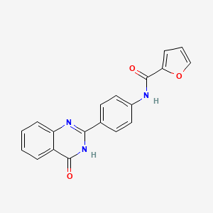 molecular formula C19H13N3O3 B6123477 N-[4-(4-oxo-3,4-dihydro-2-quinazolinyl)phenyl]-2-furamide 