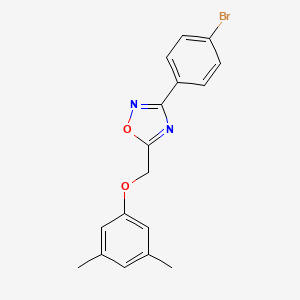 molecular formula C17H15BrN2O2 B6123494 3-(4-bromophenyl)-5-[(3,5-dimethylphenoxy)methyl]-1,2,4-oxadiazole 