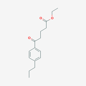 molecular formula C16H22O3 B061235 5-氧代-5-(4-丙基苯基)戊酸乙酯 CAS No. 162734-50-1