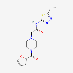 molecular formula C15H19N5O3S B6123508 N-(5-ethyl-1,3,4-thiadiazol-2-yl)-2-[4-(2-furoyl)-1-piperazinyl]acetamide 