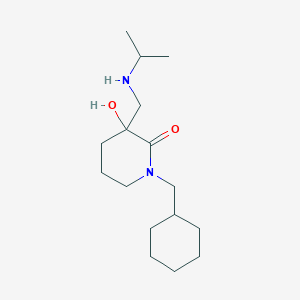 molecular formula C16H30N2O2 B6123509 1-(cyclohexylmethyl)-3-hydroxy-3-[(isopropylamino)methyl]-2-piperidinone 