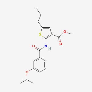 molecular formula C19H23NO4S B6123519 methyl 2-[(3-isopropoxybenzoyl)amino]-5-propyl-3-thiophenecarboxylate 