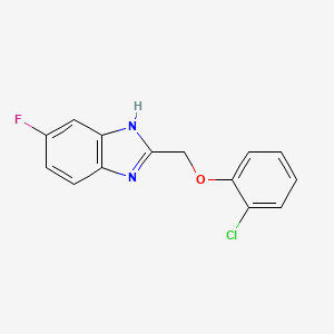 molecular formula C14H10ClFN2O B6123578 2-[(2-chlorophenoxy)methyl]-5-fluoro-1H-benzimidazole 