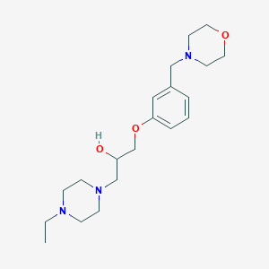 molecular formula C20H33N3O3 B6123586 1-(4-ethyl-1-piperazinyl)-3-[3-(4-morpholinylmethyl)phenoxy]-2-propanol 