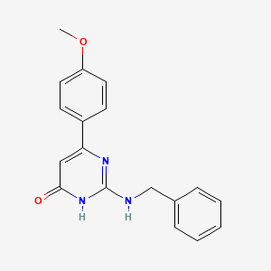 molecular formula C18H17N3O2 B6123605 2-(benzylamino)-6-(4-methoxyphenyl)-4(3H)-pyrimidinone 