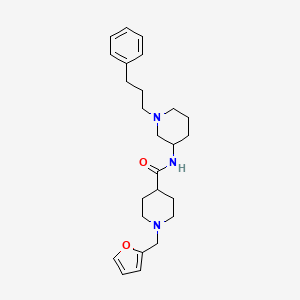 molecular formula C25H35N3O2 B6123629 1-(2-furylmethyl)-N-[1-(3-phenylpropyl)-3-piperidinyl]-4-piperidinecarboxamide 