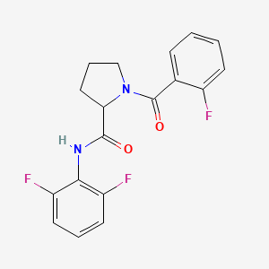 molecular formula C18H15F3N2O2 B6123633 N-(2,6-difluorophenyl)-1-(2-fluorobenzoyl)prolinamide 