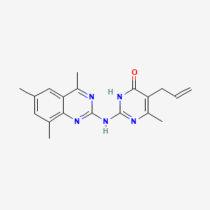 molecular formula C19H21N5O B6123713 5-allyl-6-methyl-2-[(4,6,8-trimethyl-2-quinazolinyl)amino]-4(3H)-pyrimidinone 