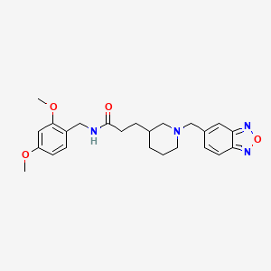 molecular formula C24H30N4O4 B6123727 3-[1-(2,1,3-benzoxadiazol-5-ylmethyl)-3-piperidinyl]-N-(2,4-dimethoxybenzyl)propanamide 