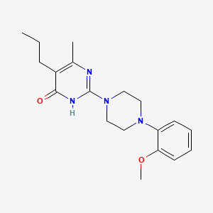 molecular formula C19H26N4O2 B6123745 2-[4-(2-methoxyphenyl)-1-piperazinyl]-6-methyl-5-propyl-4(3H)-pyrimidinone 