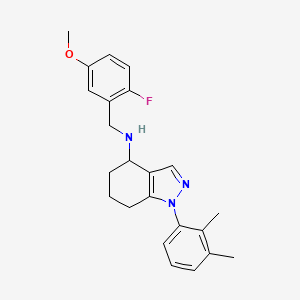 molecular formula C23H26FN3O B6123759 1-(2,3-dimethylphenyl)-N-(2-fluoro-5-methoxybenzyl)-4,5,6,7-tetrahydro-1H-indazol-4-amine 
