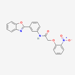 molecular formula C21H15N3O5 B6123775 N-[3-(1,3-benzoxazol-2-yl)phenyl]-2-(2-nitrophenoxy)acetamide 