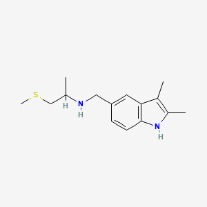 molecular formula C15H22N2S B6123794 N-[(2,3-dimethyl-1H-indol-5-yl)methyl]-1-(methylthio)-2-propanamine 