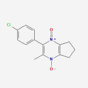 molecular formula C14H13ClN2O2 B6123795 2-(4-chlorophenyl)-3-methyl-6,7-dihydro-5H-cyclopenta[b]pyrazine 1,4-dioxide 