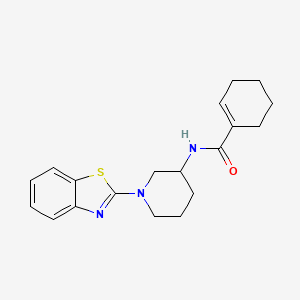molecular formula C19H23N3OS B6123798 N-[1-(1,3-benzothiazol-2-yl)-3-piperidinyl]-1-cyclohexene-1-carboxamide 
