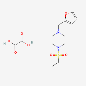 molecular formula C14H22N2O7S B6123812 1-(2-furylmethyl)-4-(propylsulfonyl)piperazine oxalate 