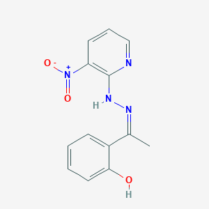 molecular formula C13H12N4O3 B6123815 1-(2-hydroxyphenyl)ethanone (3-nitro-2-pyridinyl)hydrazone 