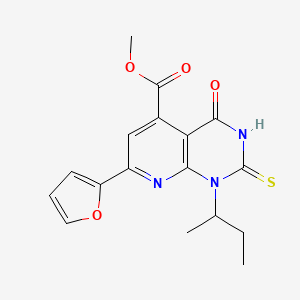 methyl 1-sec-butyl-7-(2-furyl)-2-mercapto-4-oxo-1,4-dihydropyrido[2,3-d]pyrimidine-5-carboxylate