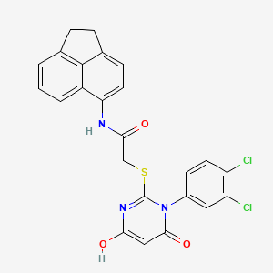 molecular formula C24H17Cl2N3O3S B6123849 2-{[1-(3,4-dichlorophenyl)-4-hydroxy-6-oxo-1,6-dihydro-2-pyrimidinyl]thio}-N-(1,2-dihydro-5-acenaphthylenyl)acetamide 