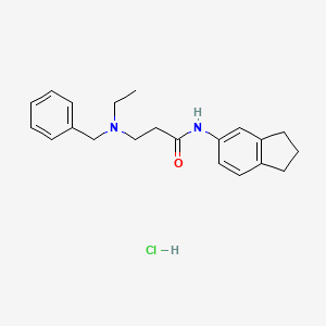 molecular formula C21H27ClN2O B6123851 N~3~-benzyl-N~1~-(2,3-dihydro-1H-inden-5-yl)-N~3~-ethyl-beta-alaninamide hydrochloride 