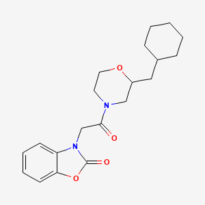molecular formula C20H26N2O4 B6123864 3-{2-[2-(cyclohexylmethyl)-4-morpholinyl]-2-oxoethyl}-1,3-benzoxazol-2(3H)-one 