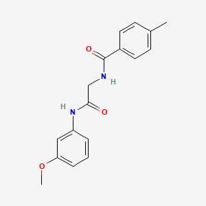 molecular formula C17H18N2O3 B6123904 N-{2-[(3-methoxyphenyl)amino]-2-oxoethyl}-4-methylbenzamide 