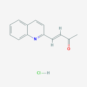 molecular formula C13H12ClNO B6123924 (3E)-4-(2-quinolinyl)-3-buten-2-one hydrochloride 