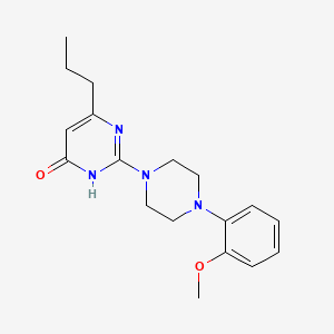 molecular formula C18H24N4O2 B6123928 2-[4-(2-methoxyphenyl)-1-piperazinyl]-6-propyl-4(3H)-pyrimidinone 