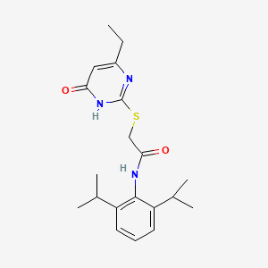 molecular formula C20H27N3O2S B6123934 N-(2,6-diisopropylphenyl)-2-[(4-ethyl-6-oxo-1,6-dihydro-2-pyrimidinyl)thio]acetamide 