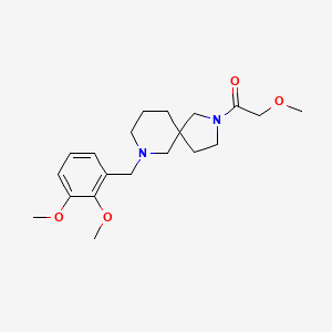 molecular formula C20H30N2O4 B6123944 7-(2,3-dimethoxybenzyl)-2-(methoxyacetyl)-2,7-diazaspiro[4.5]decane 