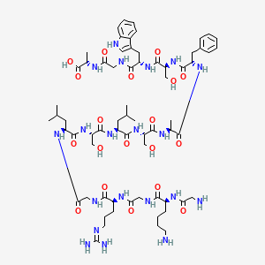 molecular formula C67H104N20O19 B612395 [Ala113]-MBP (104-118) CAS No. 99026-78-5